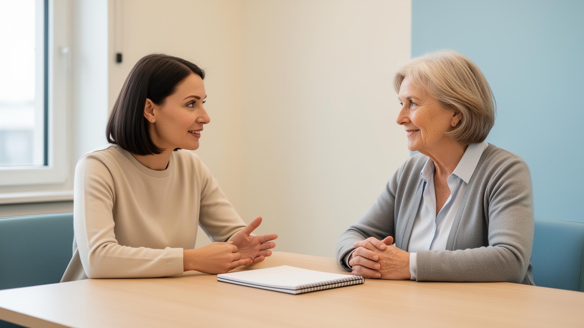 Persönliche, warme Beratung mit einer Patient Managerin
